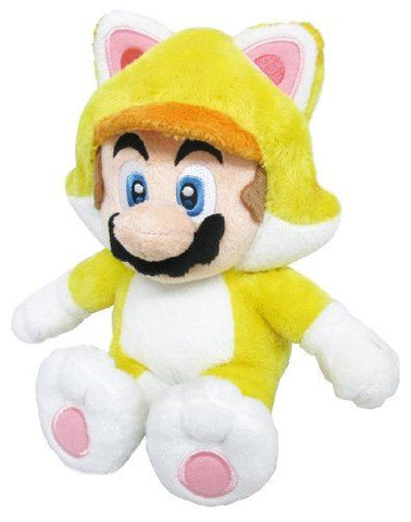Super Mario Bros Cat Costume Mario 8" Plush