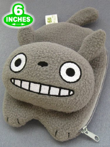 Totoro: Plush Gray Totoro Coin Purse and Wallet