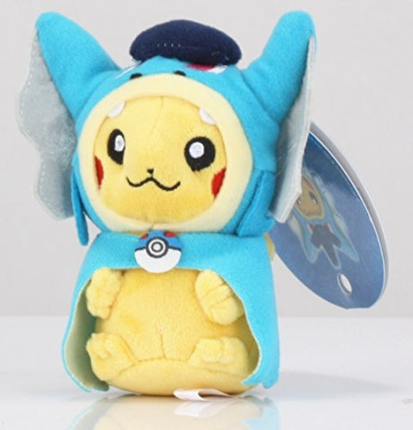 Pokemon Mini Pikachu with Magikarp Gyarados Cape Plush Doll Keychain Keyrings