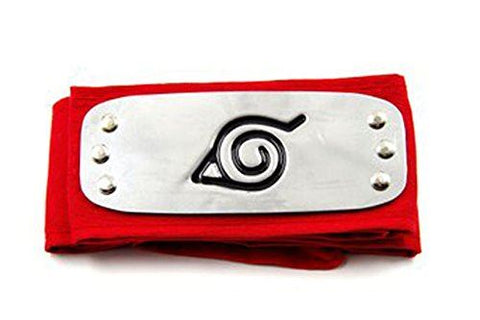 Naruto Red Headband Leaf Village Metal Plated Cosplay Accessories