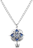 Kingdom Hearts: Blue Series Necklace - Heart & Crown