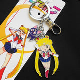 Sailor Moon:  Sailor Moon  with Luna Cat Metal Keychain