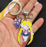 Sailor Moon:  Sailor Moon  with Luna Cat Metal Keychain