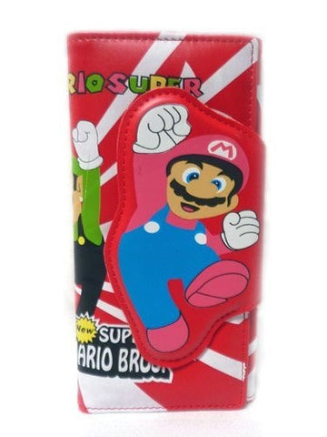 Mario Bro: Super Red Color Mario Brother Clasp and Clutch Wallet